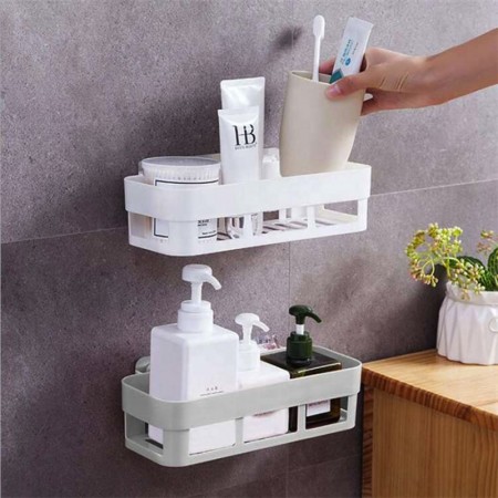 Bathroom Shelves Kitchen Organizer Plastic Shelf Rack