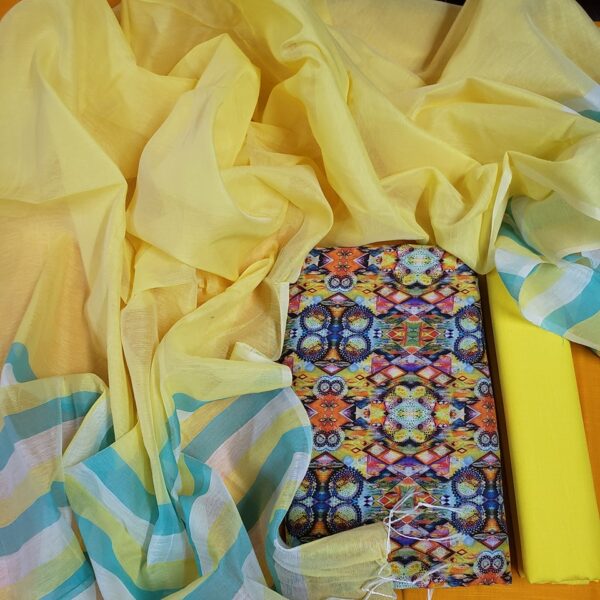 Digital Print  Unstitch 3 Pieces